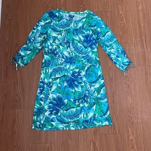 NWT Caribbean Joe floral long sleeve dress